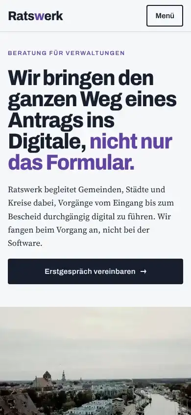 Ratswerk auf dem Telefon