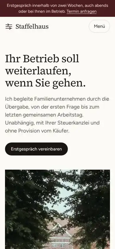 Staffelhaus auf dem Telefon