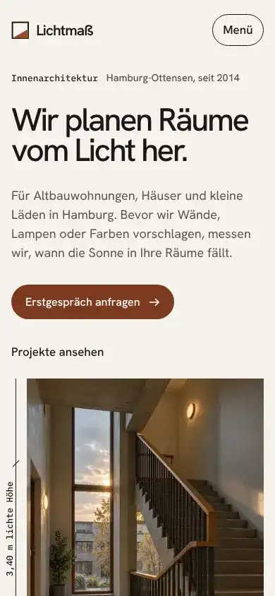 Lichtmaß on a phone