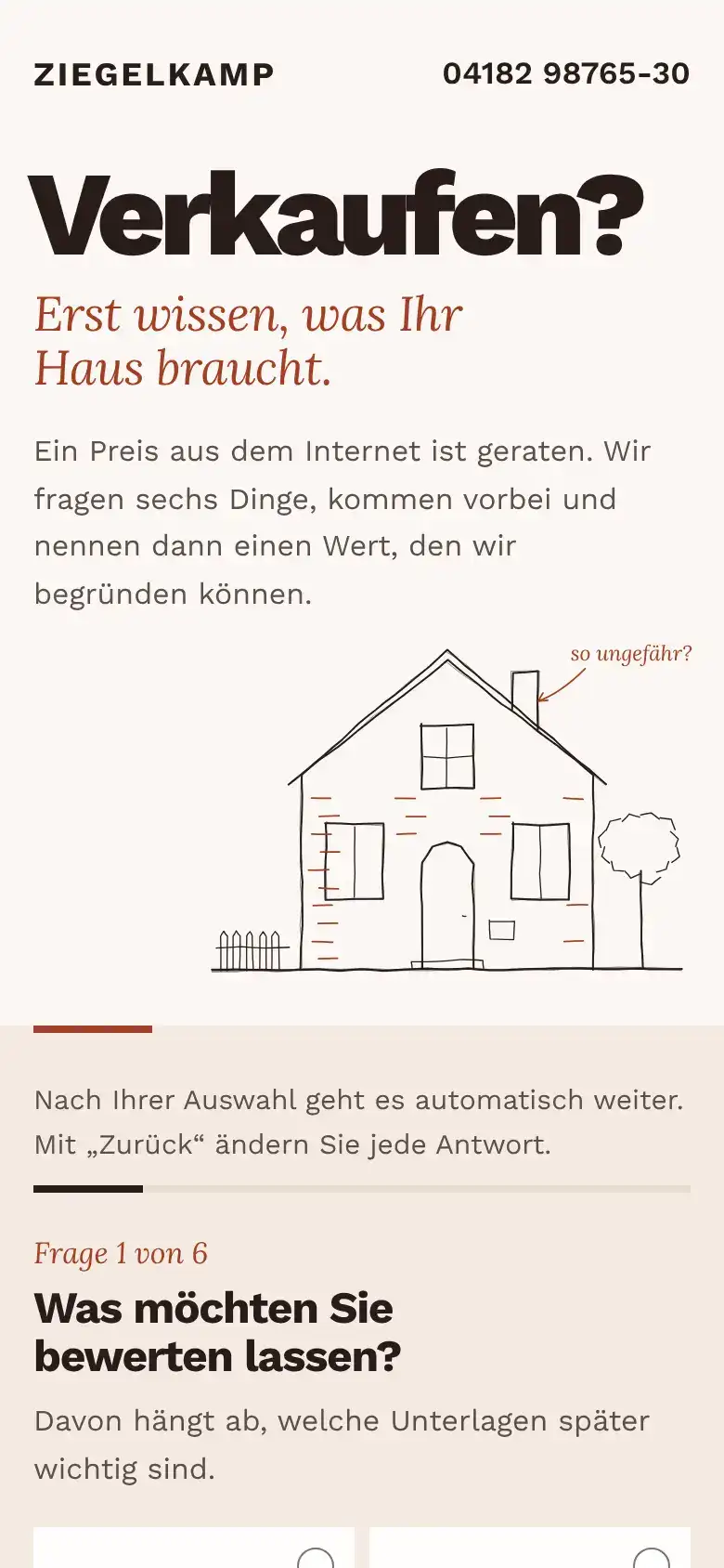 Ziegelkamp auf dem Telefon