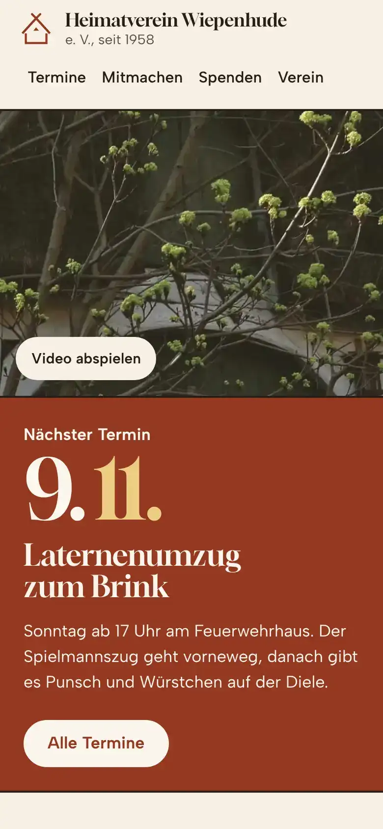 Wiepenhude auf dem Telefon