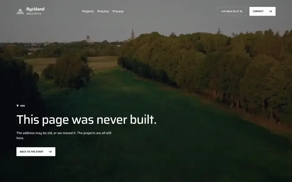 Ryckland, page "Not found", first screen