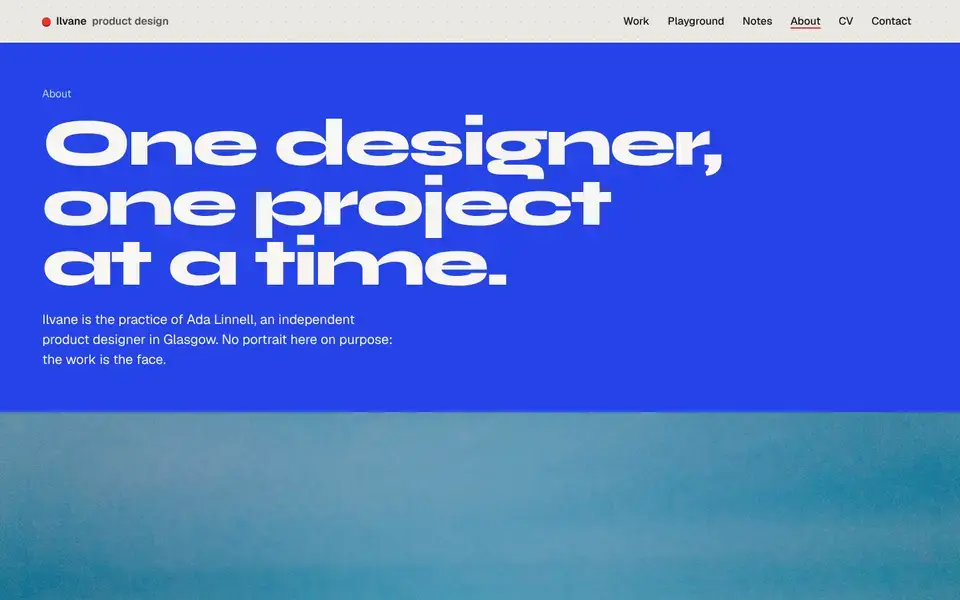 Ilvane, page "About (no portrait)", first screen