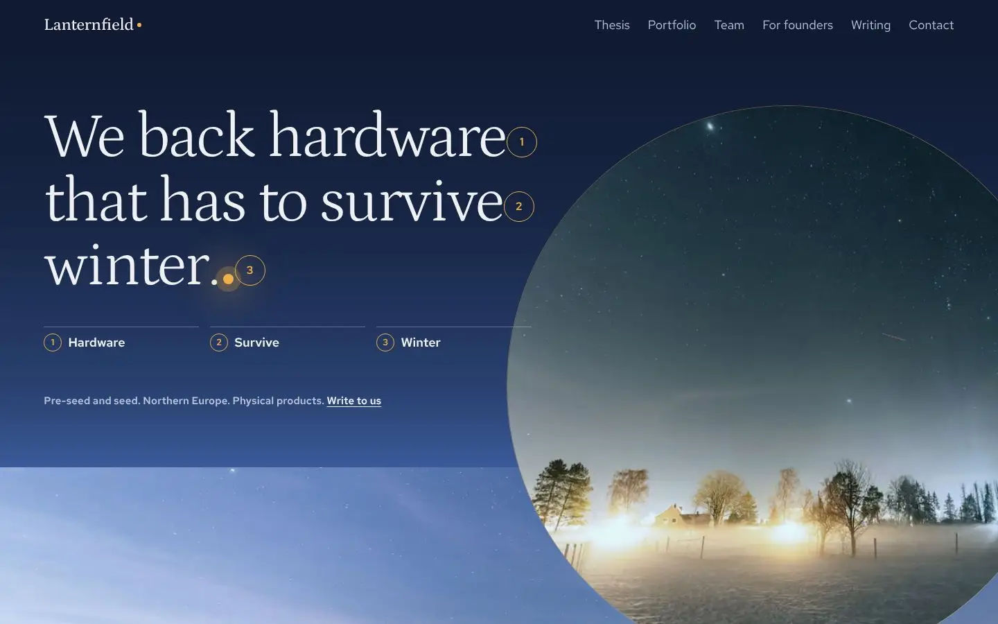Lanternfield, page "Home", first screen
