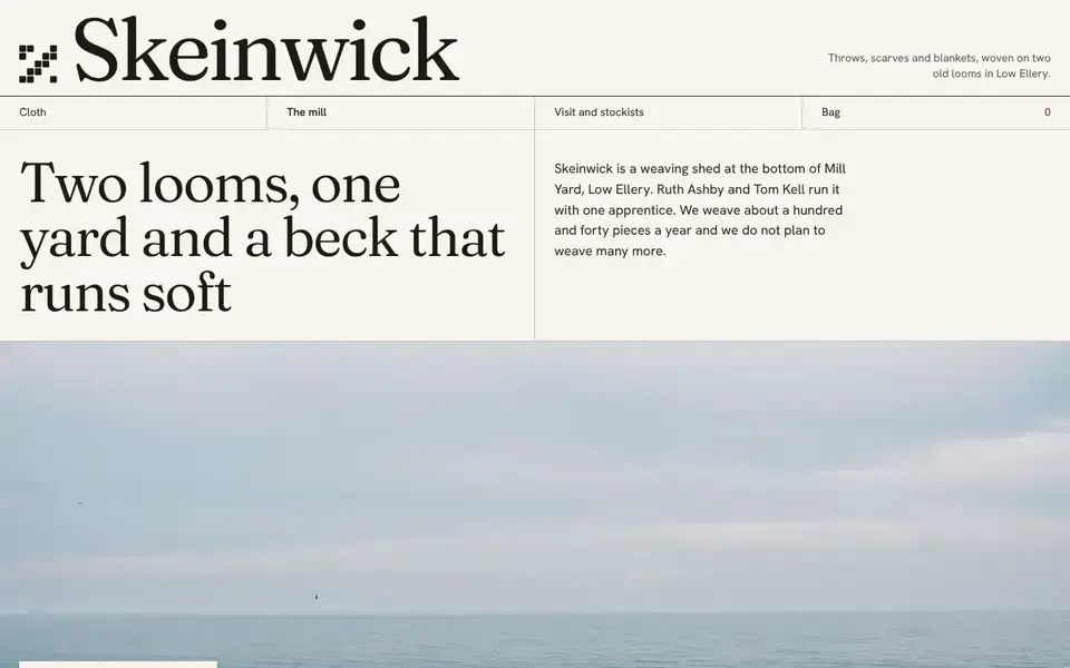 Skeinwick, page "The mill (story and process)", first screen
